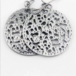 Gun metal drop earrings